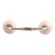 Cream Pink Crackle Ceramic Bridge Handle